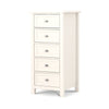 Maine 5 Drawer Tall Chest - Surf White