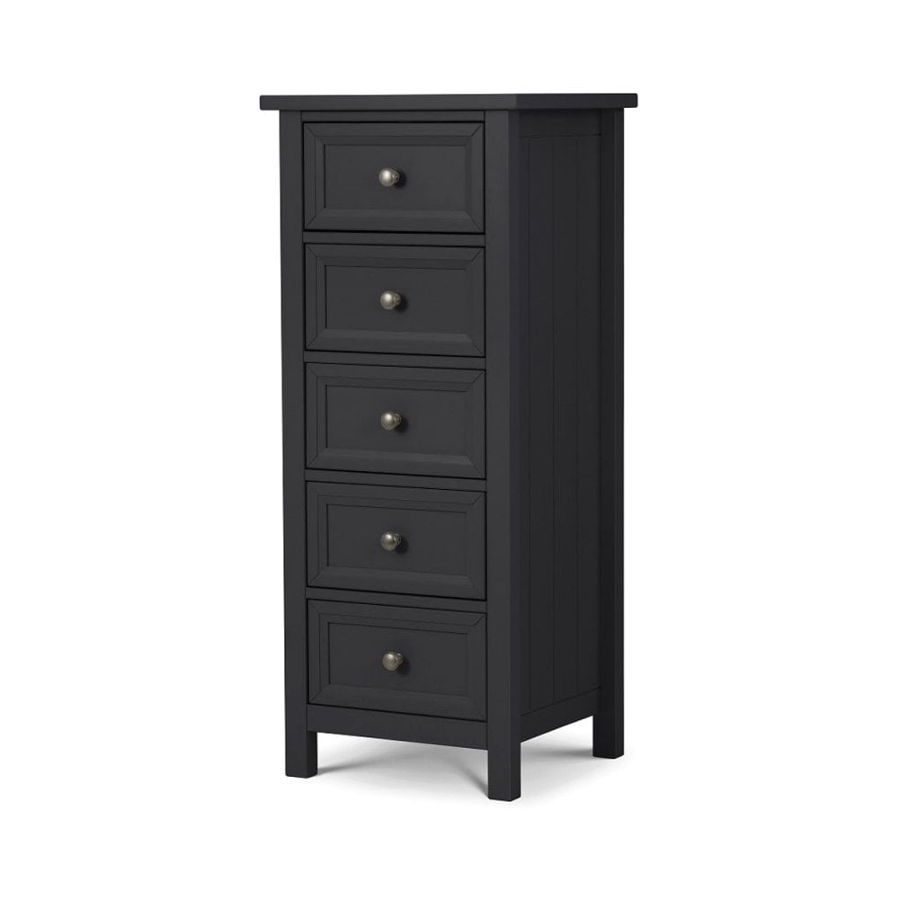 Maine 5 Drawer Tall Chest - Anthracite