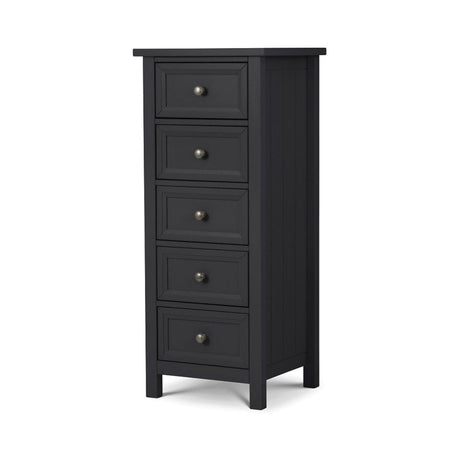 Maine 5 Drawer Tall Chest - Anthracite
