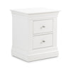 Clermont 2 Drawer Bedside - Surf White