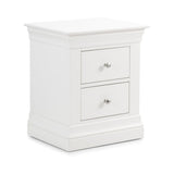 Clermont 2 Drawer Bedside - Surf White