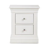 Clermont 2 Drawer Bedside - Surf White