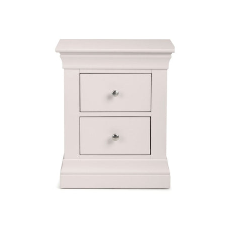 Clermont 2 Drawer Bedside - Light Grey