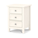 Maine 3 Drawer Bedside - Surf White