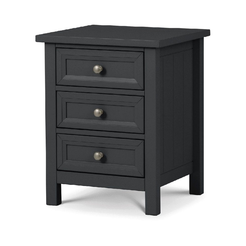 Maine 3 Drawer Bedside - Anthracite