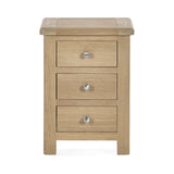 Memphis Limed Oak 3 Drawer Bedside