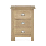 Memphis Limed Oak 3 Drawer Bedside