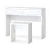 Manhattan Dressing Table With 2 Drawers - White