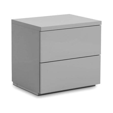 Monaco 2 Drw Bedside - Grey Gloss