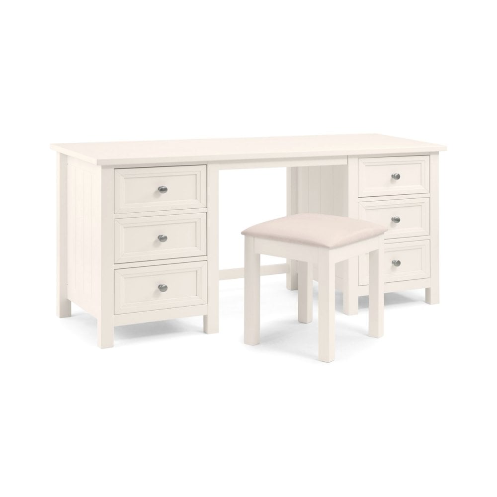 Maine Dressing Stool - Surf White