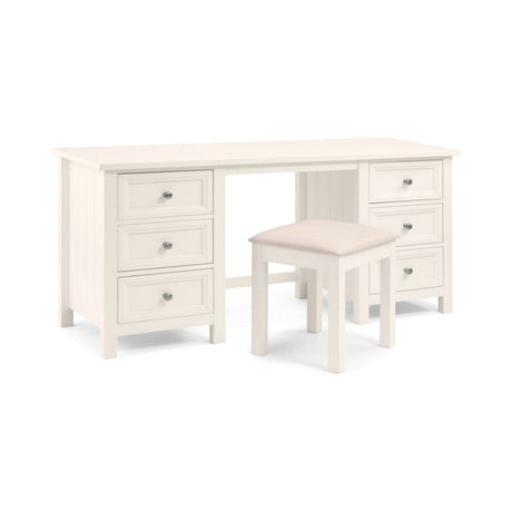 Maine Dressing Stool - Surf White