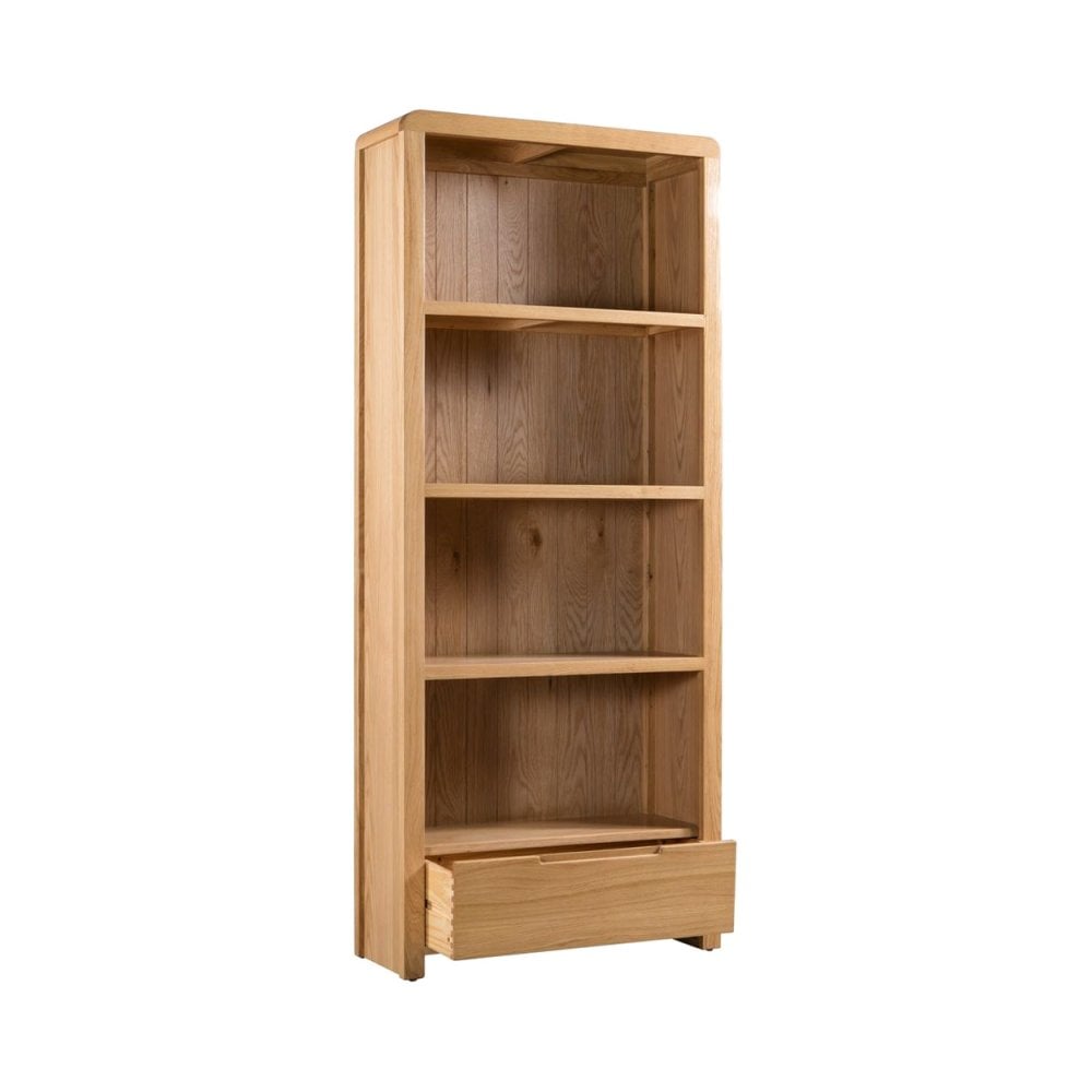 Curve Oak Tall Bookcase