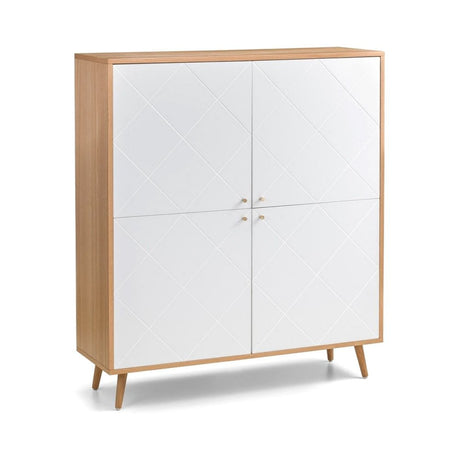 Moritz 4 Door Cabinet - Oak & White