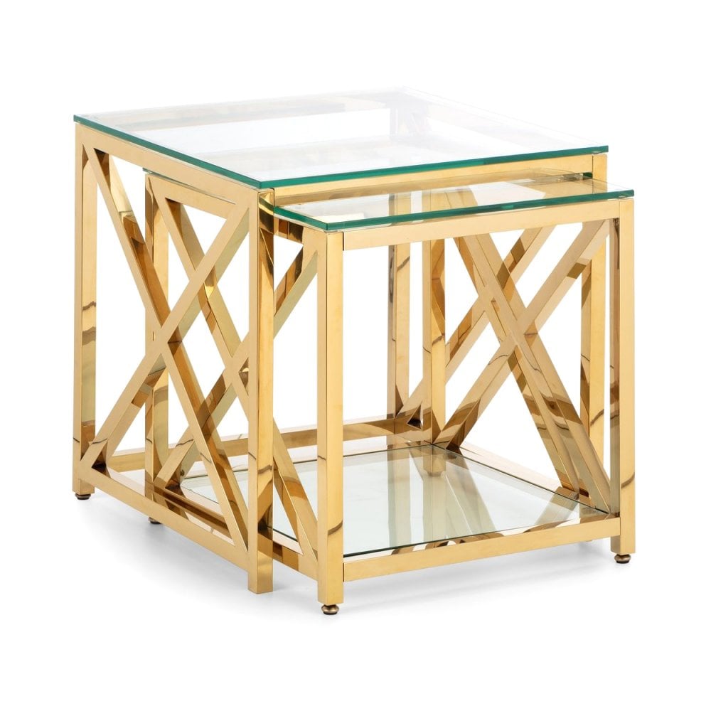 Miami Nest Of Tables - Gold