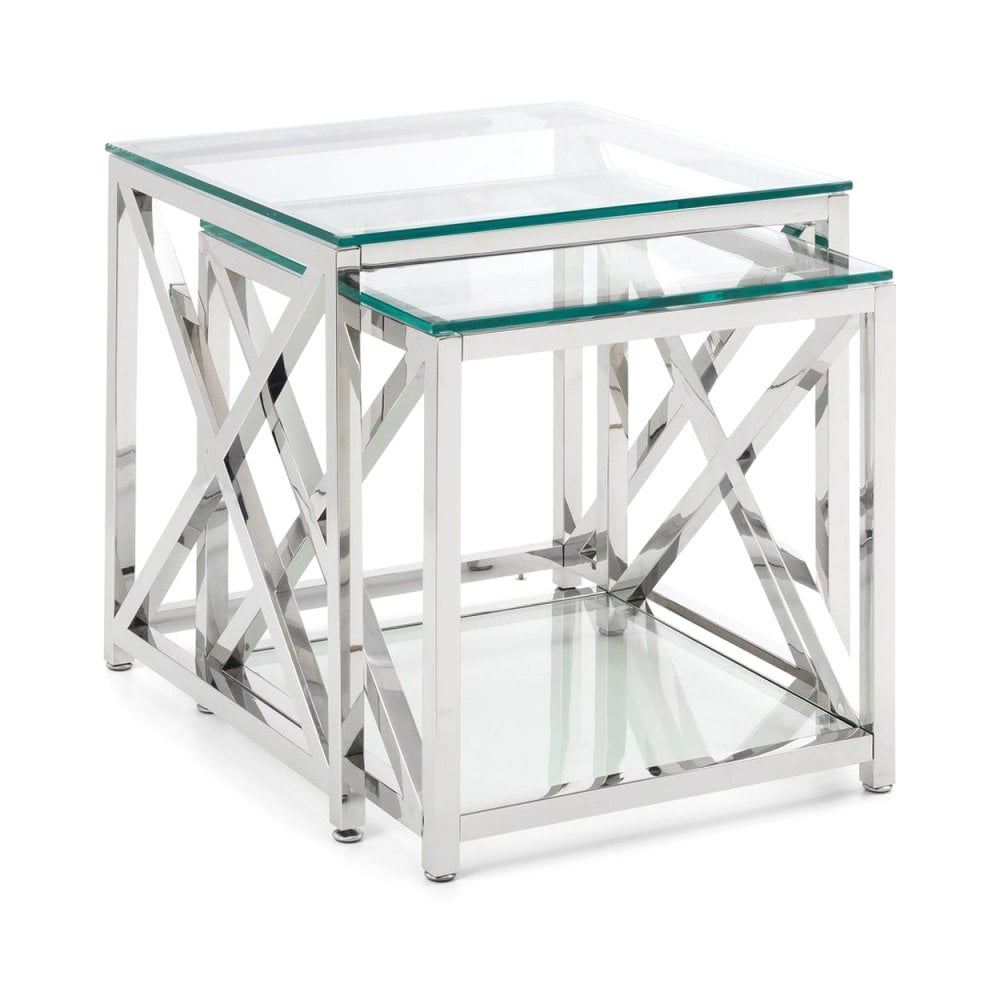 Miami Nest Of Tables - Silver