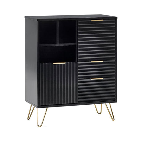 Murano 2 Door 2 Drawer Sideboard - Matt Black