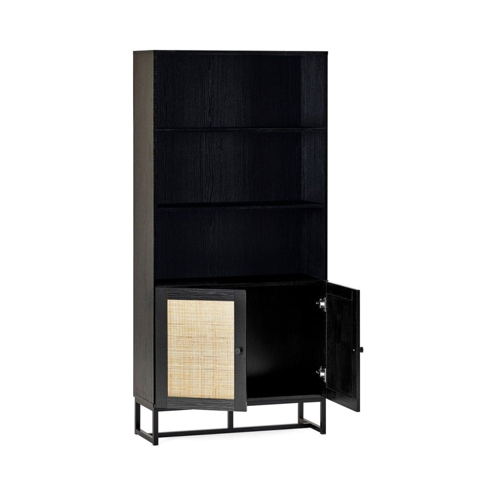 Padstow Tall Bookcase - Black