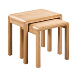 Curve Oak Nest Of 2 Tables
