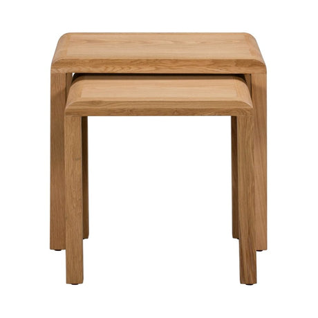 Curve Oak Nest Of 2 Tables