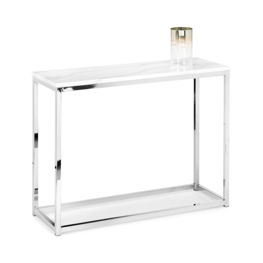 Scala White Marble Console Table