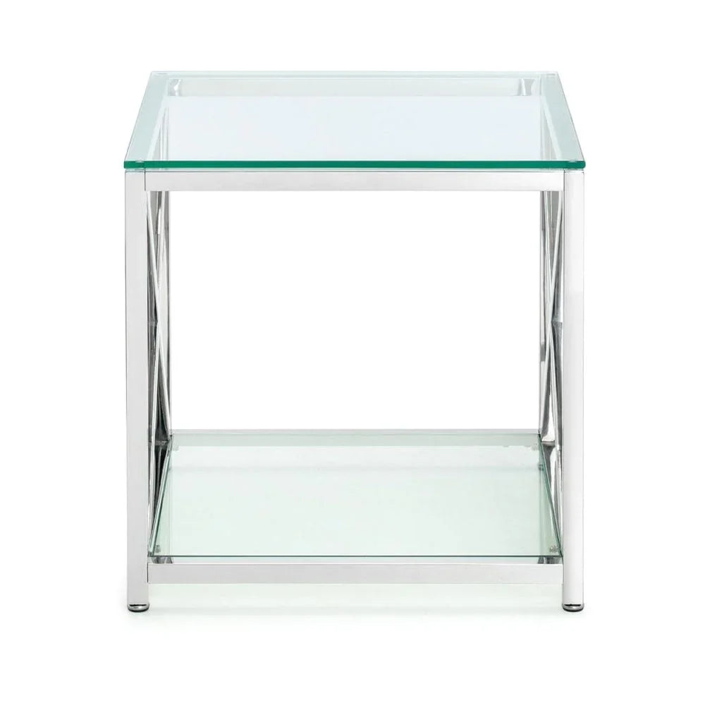 Miami Lamp Table - Silver