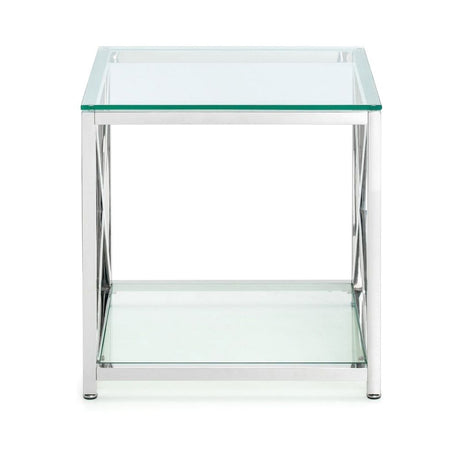 Miami Lamp Table - Silver