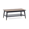 Findlay Coffee Table With Shelf - Walnut & Black