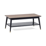 Findlay Coffee Table With Shelf - Walnut & Black
