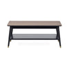 Findlay Coffee Table With Shelf - Walnut & Black