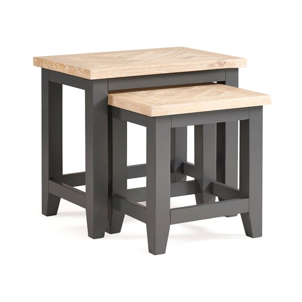 Bordeaux Nest Of Tables Dark Grey
