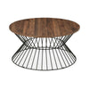 Jersey Round Wire Coffee Table - Walnut