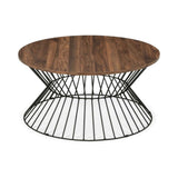 Jersey Round Wire Coffee Table - Walnut