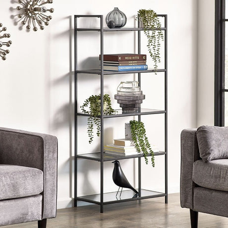 Chicago Tall Bookcase Smoked Glass