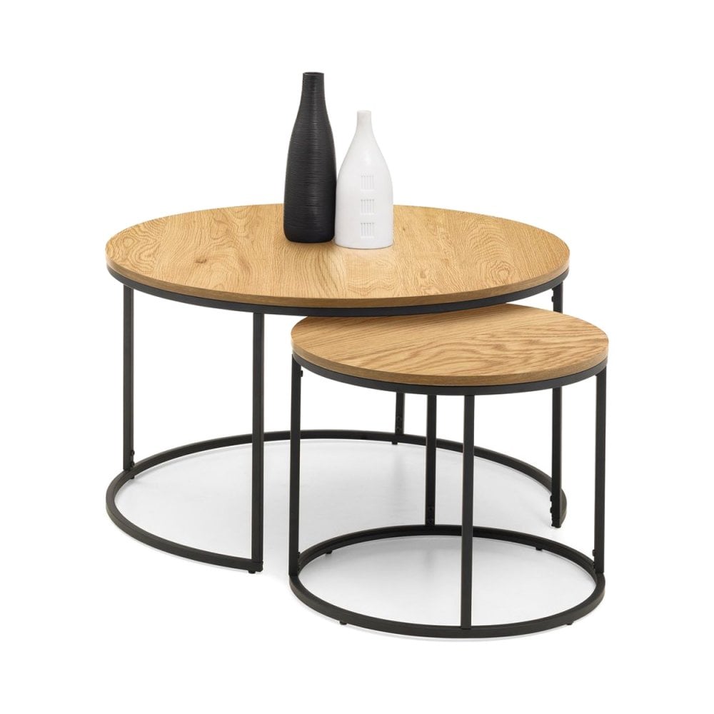 Bellini Round Nesting Coffee Table - Oak