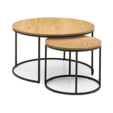 Bellini Round Nesting Coffee Table - Oak