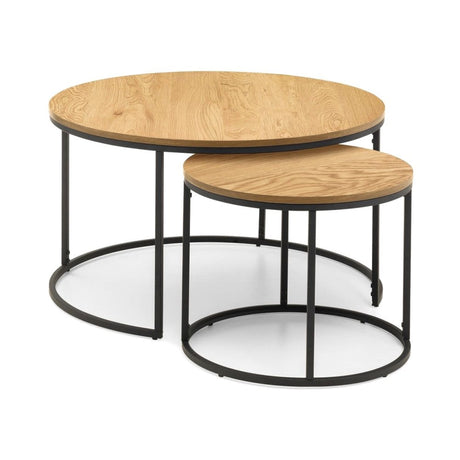 Bellini Round Nesting Coffee Table - Oak