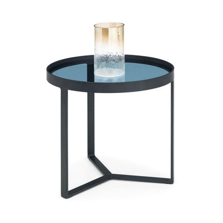 Loft Lamp Table - Smoked Glass