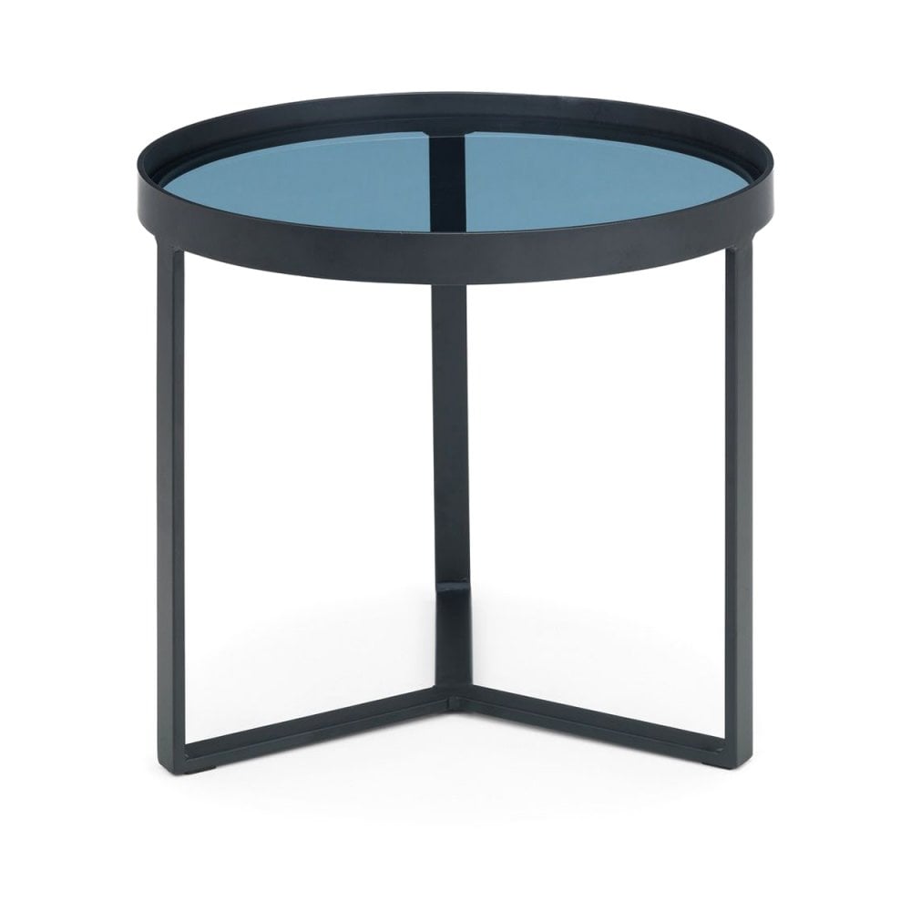 Loft Lamp Table - Smoked Glass