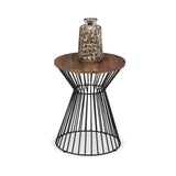Jersey Round Wire Lamp Table - Walnut
