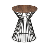 Jersey Round Wire Lamp Table - Walnut