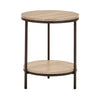 Tribeca Circular Lamp Table With Shelf - Sonoma Oak