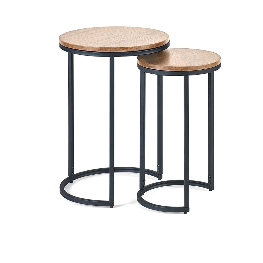 Tribeca Round Nesting Side Tables Sonoma Oak