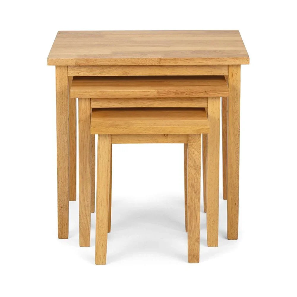 Cleo Nest Of Tables - Natural Oak Finish