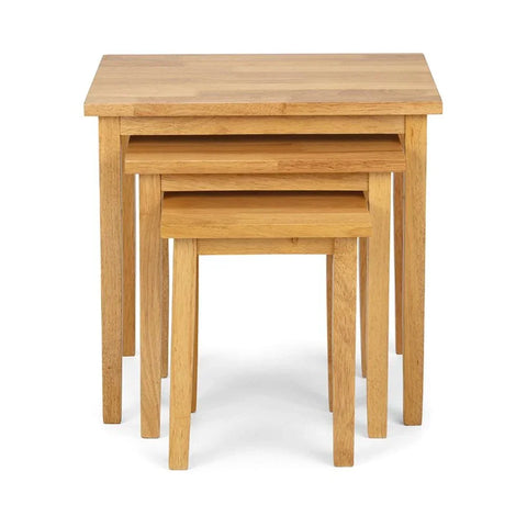 Cleo Nest Of Tables - Natural Oak Finish