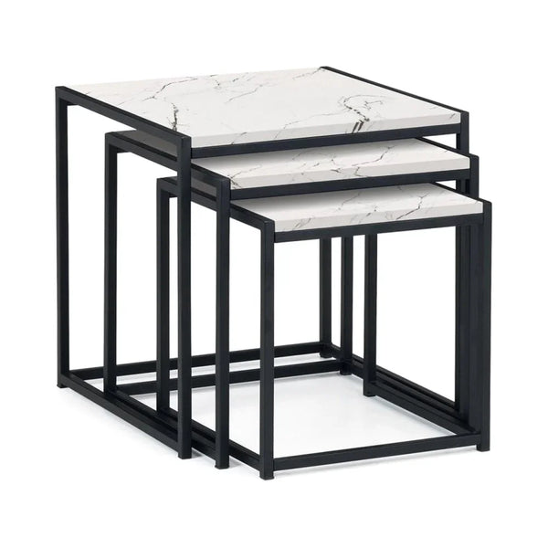 Tribeca Nest Of 3 Tables - White Marble