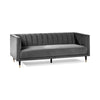 Salma Scalloped Back 3 Seater- Grey