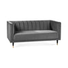 Salma Scalloped Back 2 Seater - Grey