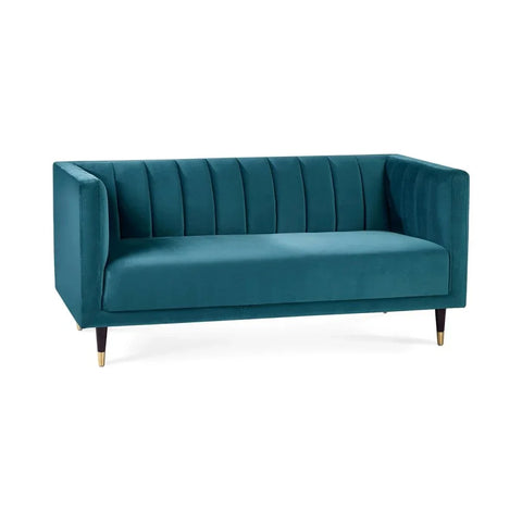 Salma Scalloped Back 2 Seater - Teal