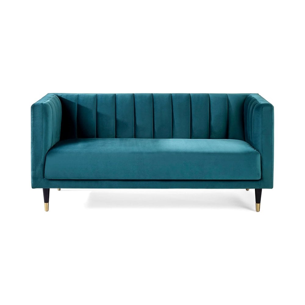 Salma Scalloped Back 2 Seater - Teal