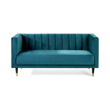 Salma Scalloped Back 2 Seater - Teal